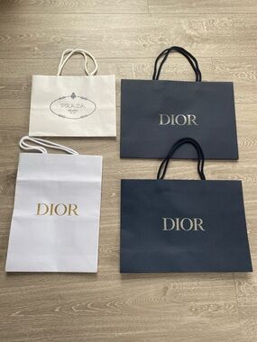 Dior and Prada Paper Bags set